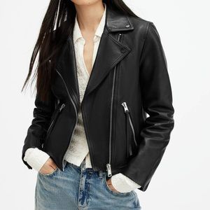 All Saints Darby Biker Leather Jacker (XS)